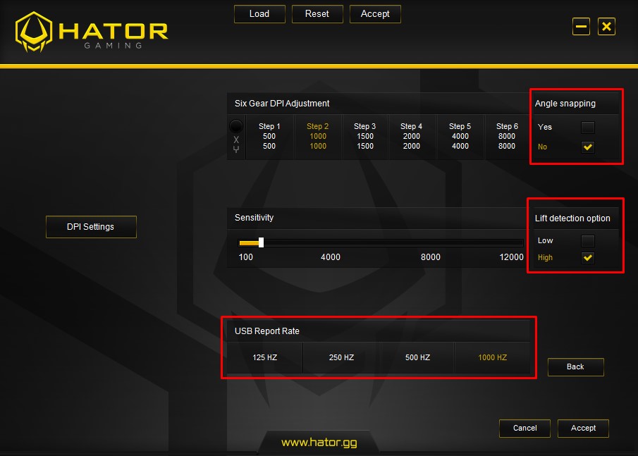 Angle Snapping, Lift-off distance and URR customization