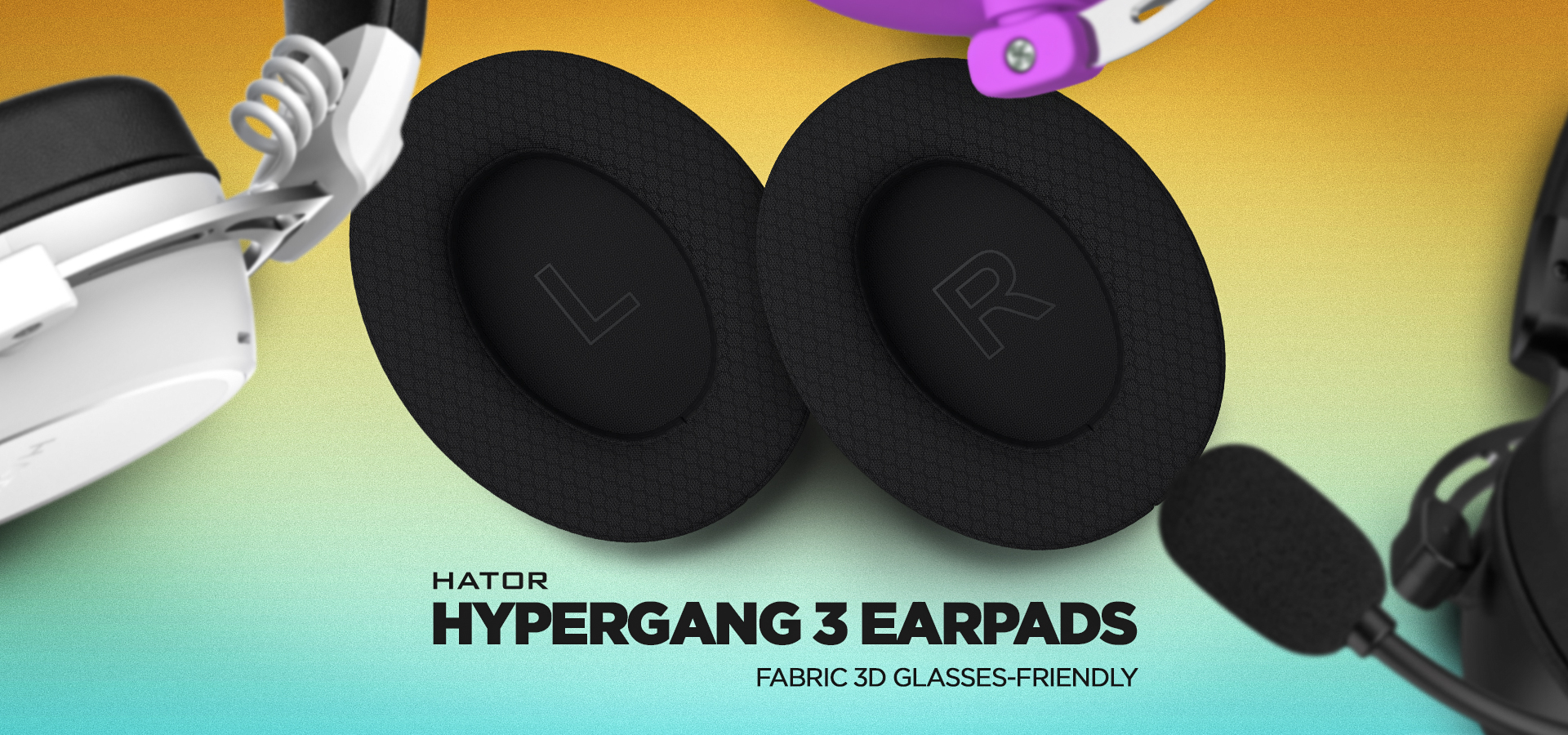 Stoff-Ohrpolster für die HATOR Hypergang 3-Headset-Reihe Stoff-Ohrpolster für die HATOR Hypergang 3-Headset-Reihe