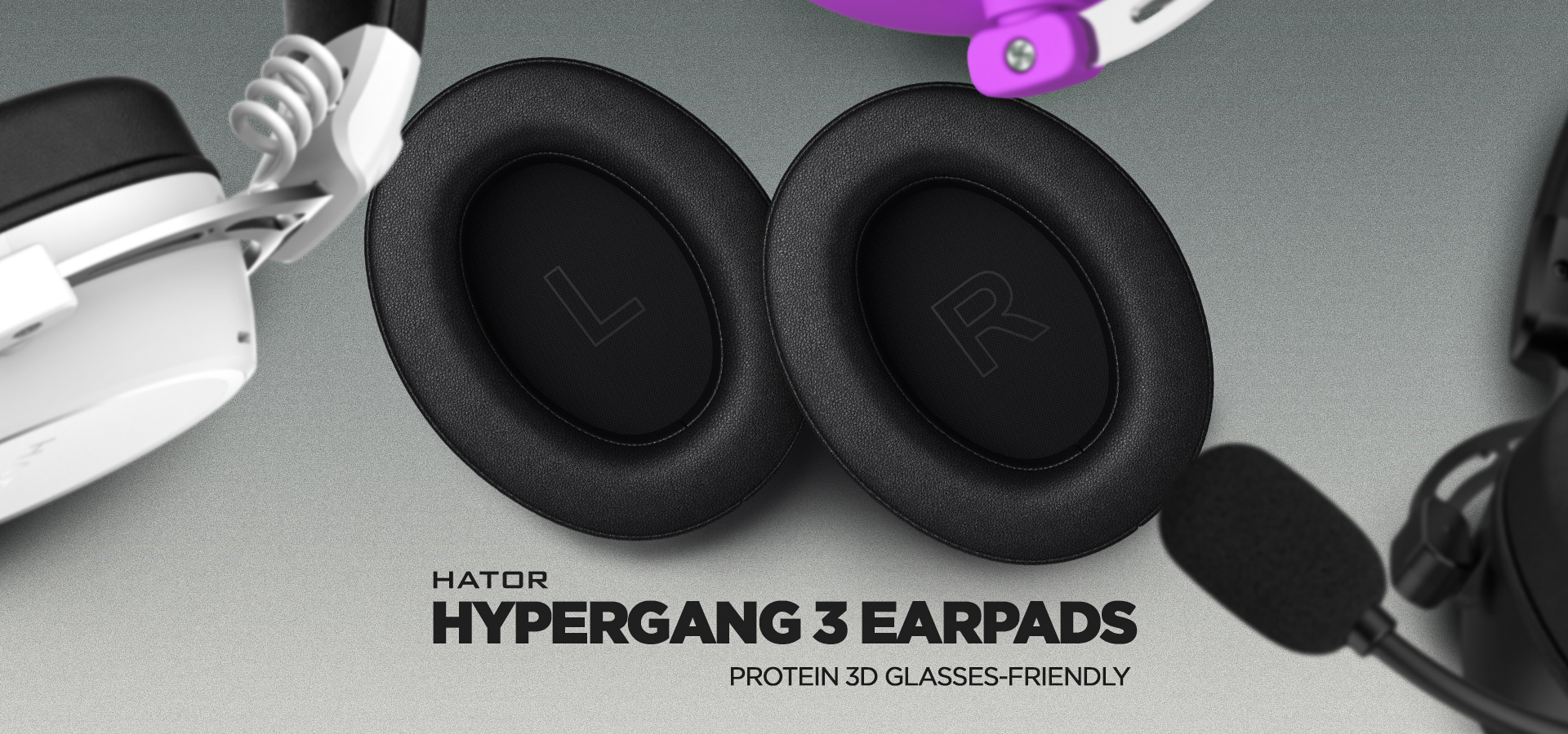 Амбушури з протеїнової шкіри для лінійки гарнітур HATOR Hypergang 3 Амбушури з протеїнової шкіри для лінійки гарнітур HATOR Hypergang 3