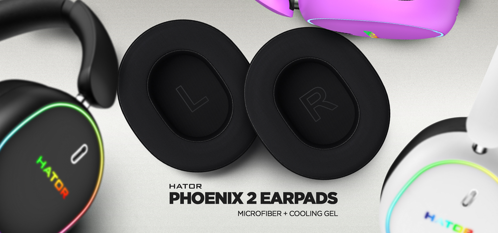 Kühlende Gel-Ohrpolster für die HATOR Phoenix 2-Headset-Reihe Kühlende Gel-Ohrpolster für die HATOR Phoenix 2-Headset-Reihe