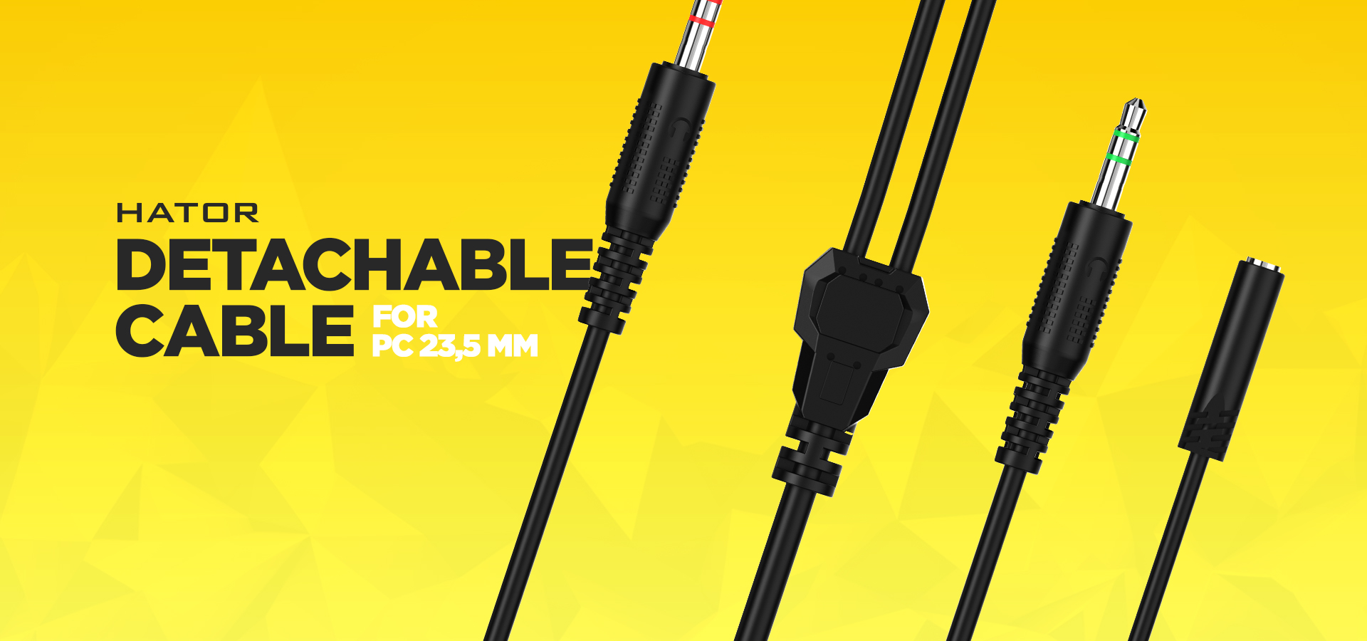 HATOR extension cable for PC 1m 3.5 – 2×3.5mm
