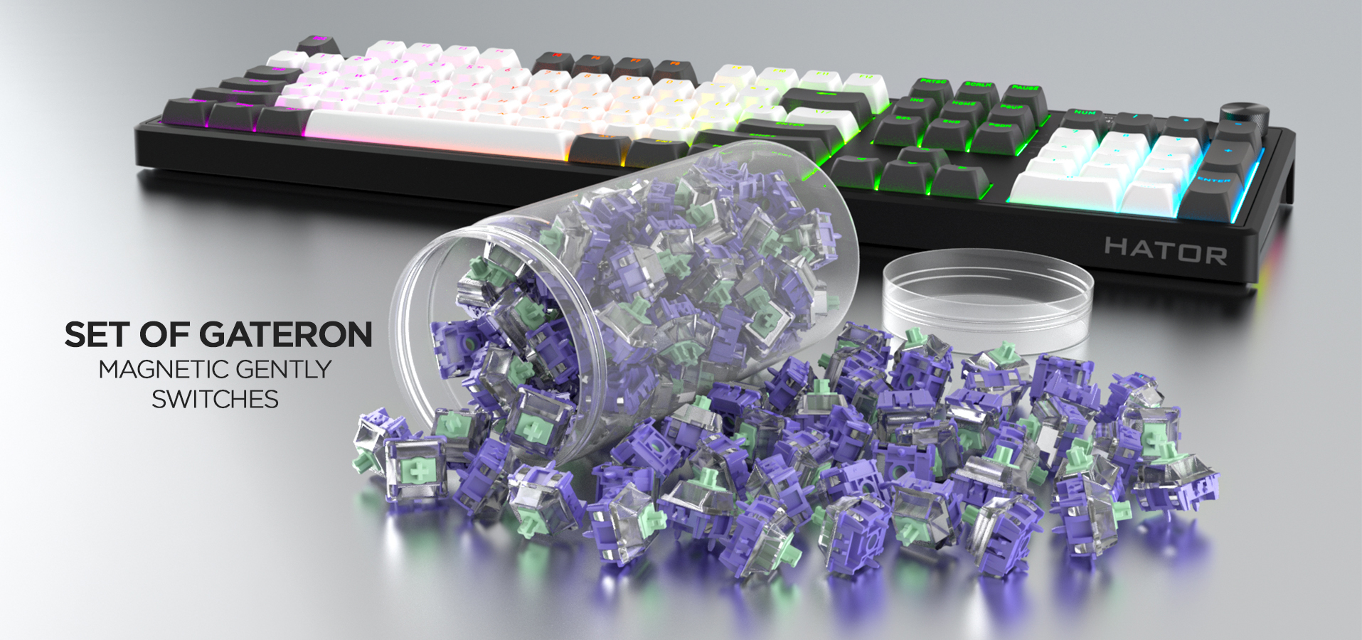 Hator Set of Gateron Magnetic Gently Silent Linear Switches