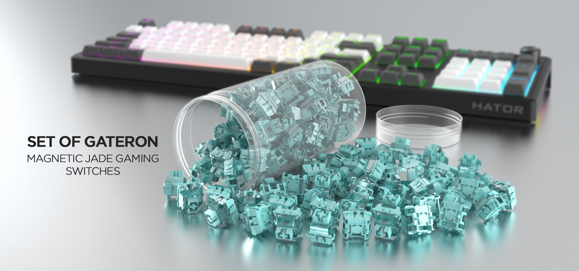 Hator Set of Gateron Magnetic Jade Gaming Linear Switches