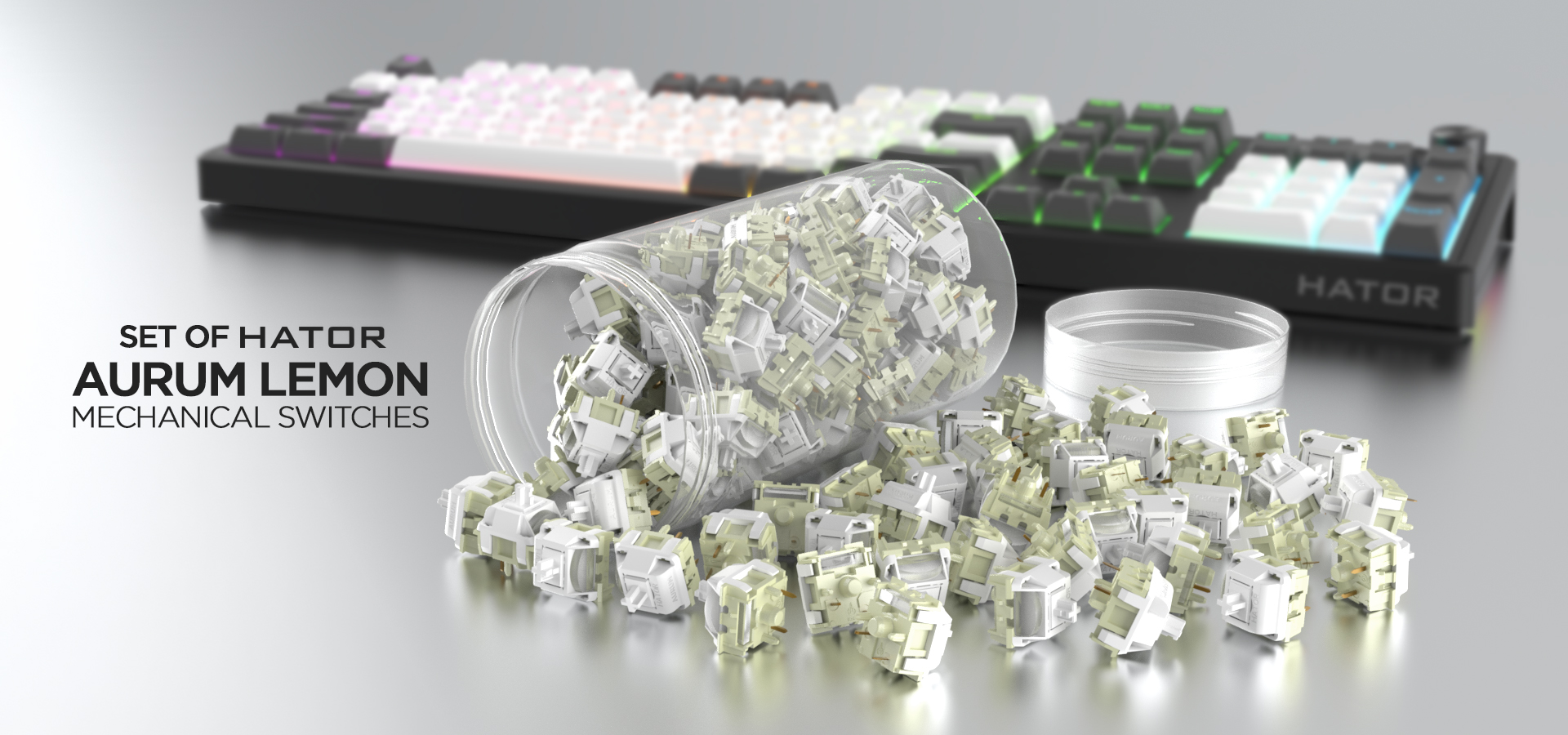 Hator Комплект перемикачів Mechanical Hotswap HATOR Aurum Lemon