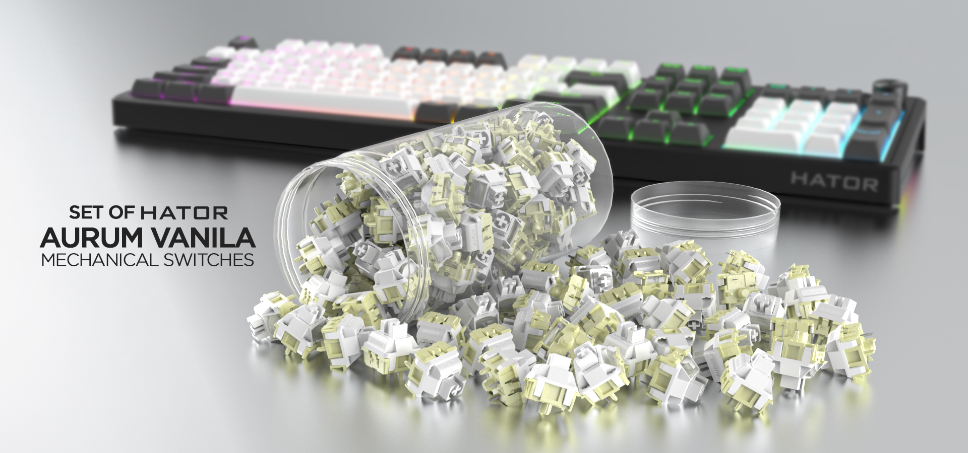 Hator Комплект перемикачів Mechanical Hotswap HATOR Aurum Vanila Silent