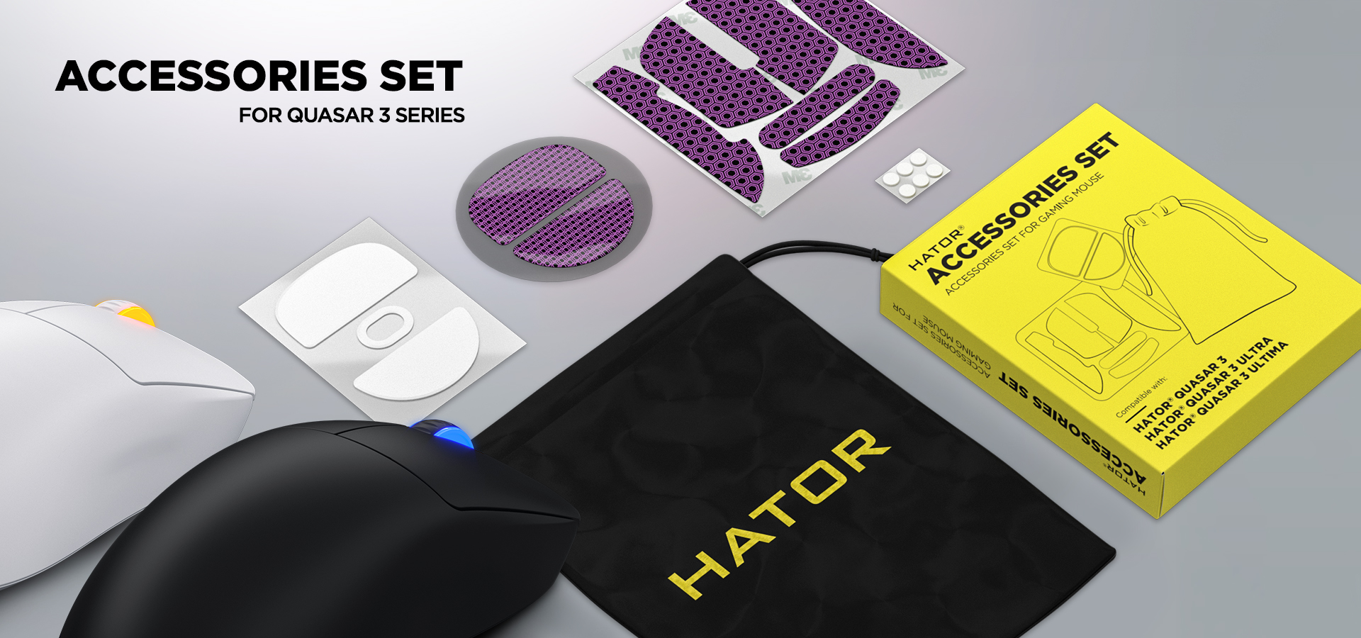 Hator Accessories Set for Quasar 3 series gaming mouse