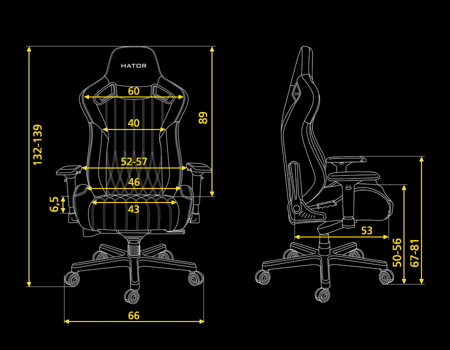 Hator Arc S size