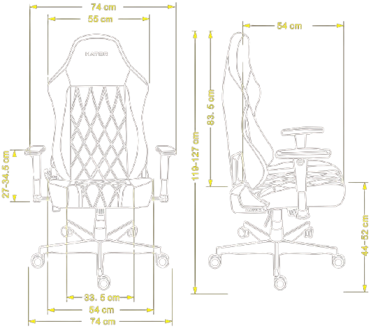 Розміри HATOR Darkside 3 Fabric l