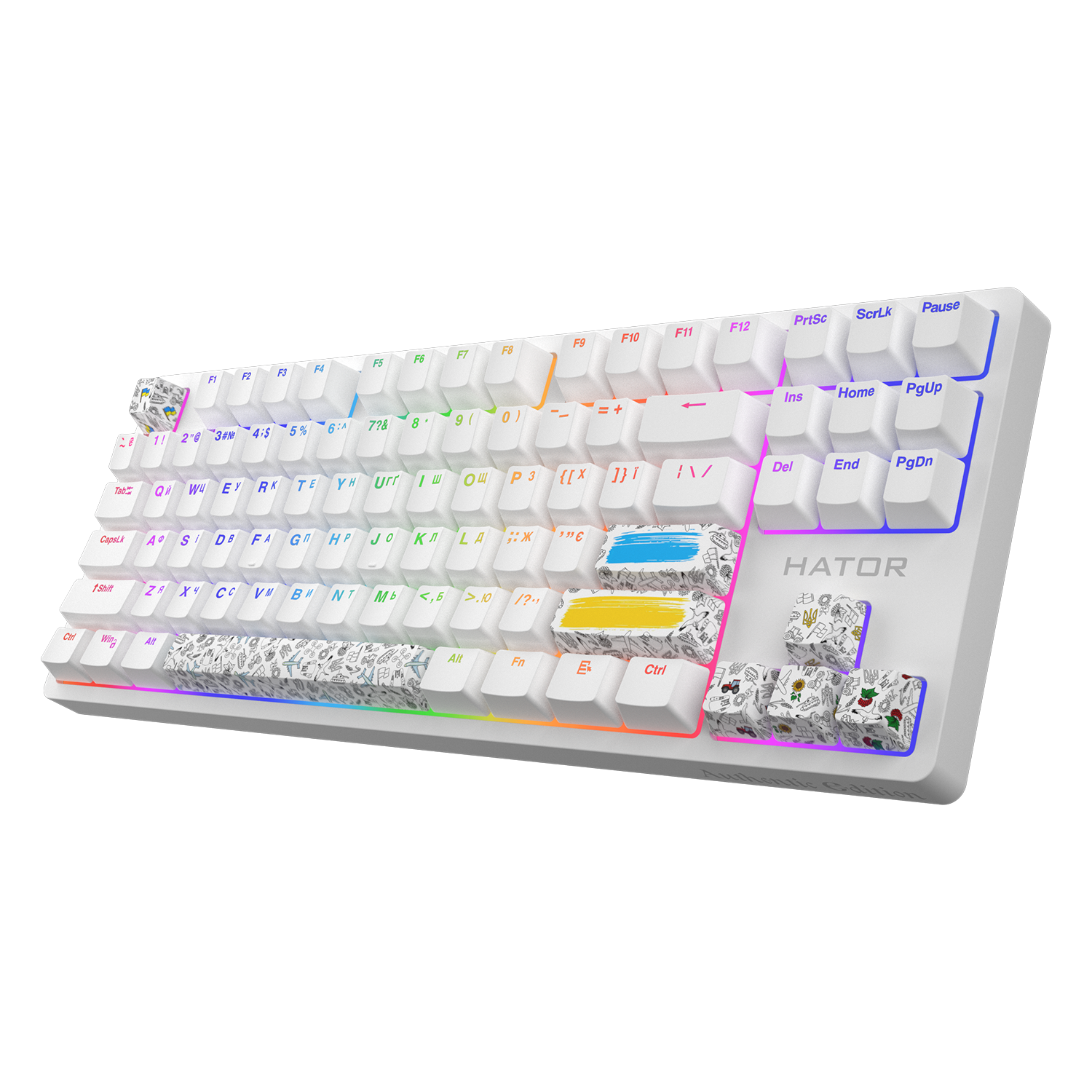 HATOR Rockfall 2 Mecha TKL Authentic Edition White obraz 2