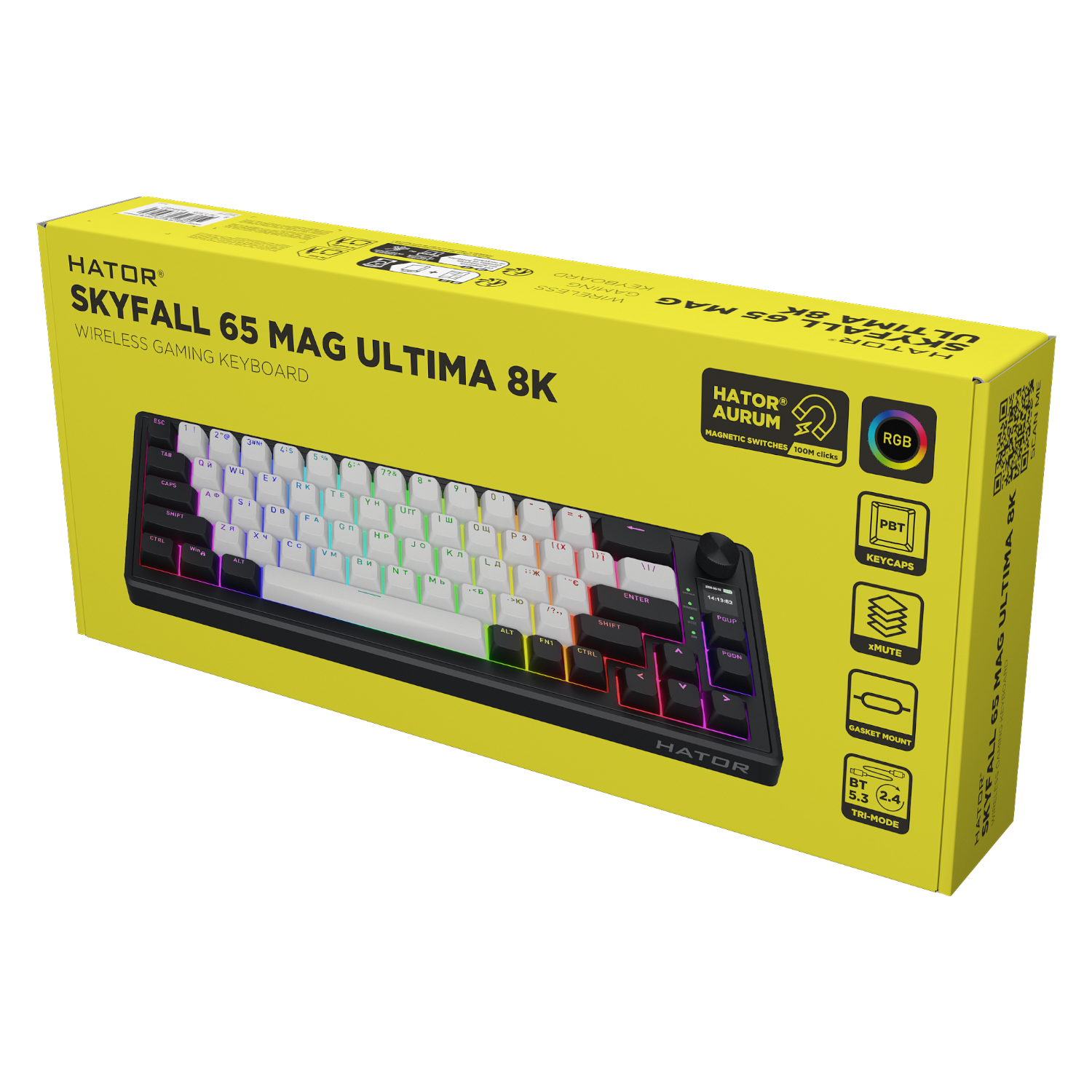 HATOR Skyfall MAG Ultima 8K Wireless White-Black 65 obraz 6 HATOR Skyfall MAG Ultima 8K Wireless White-Black 65 obraz 6