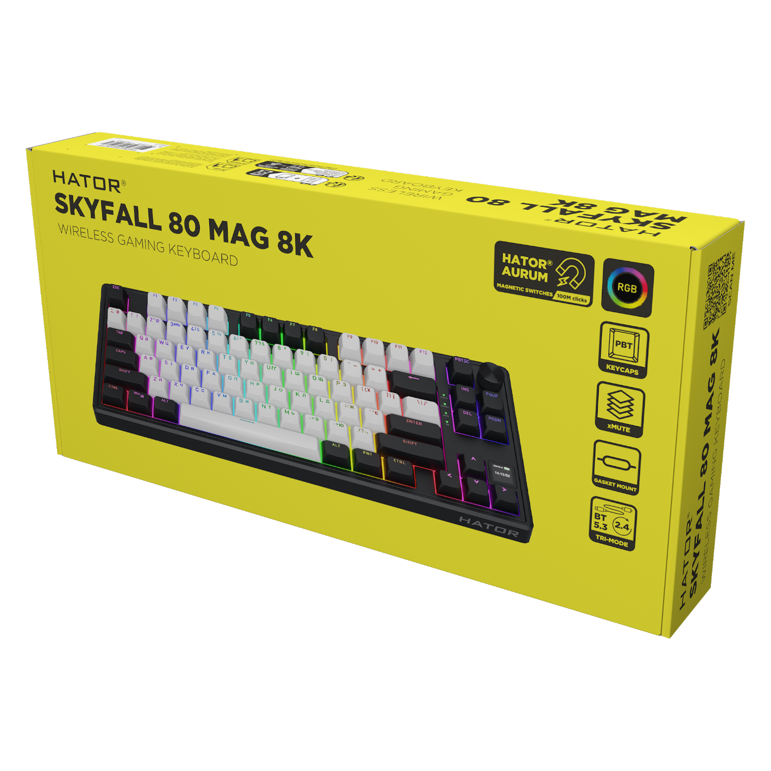 HATOR Skyfall MAG Ultima 8K Wireless White-Black 80 obraz 6 HATOR Skyfall MAG Ultima 8K Wireless White-Black 80 obraz 6