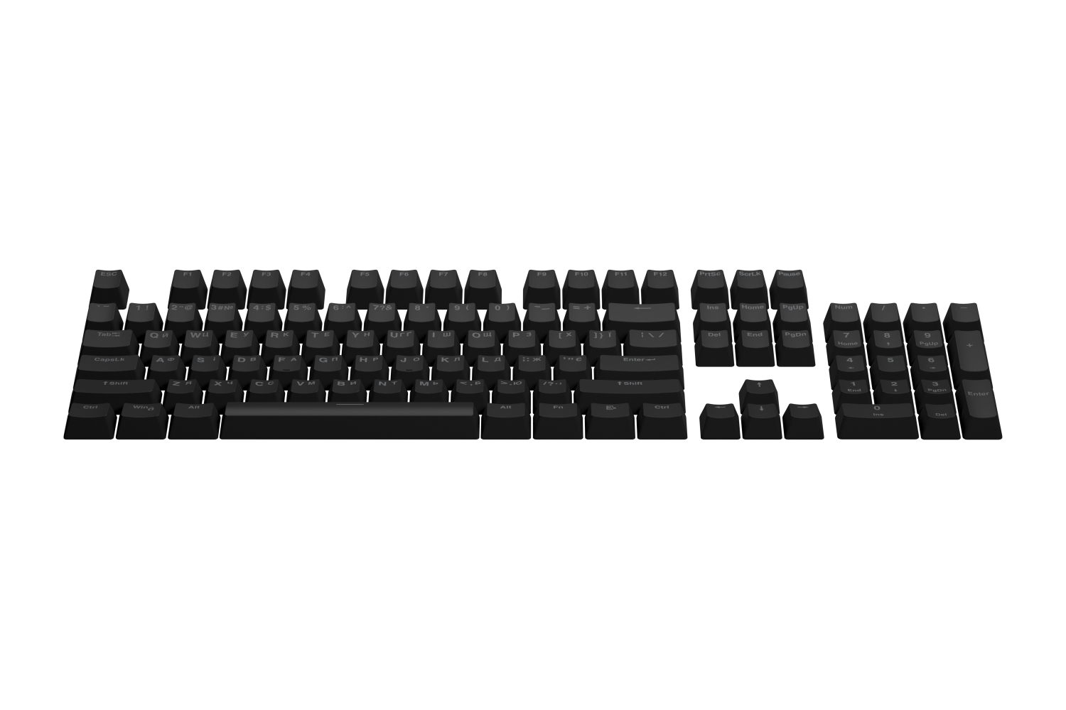 Hator First Ukrainian PBT Keycaps Black зображення 2