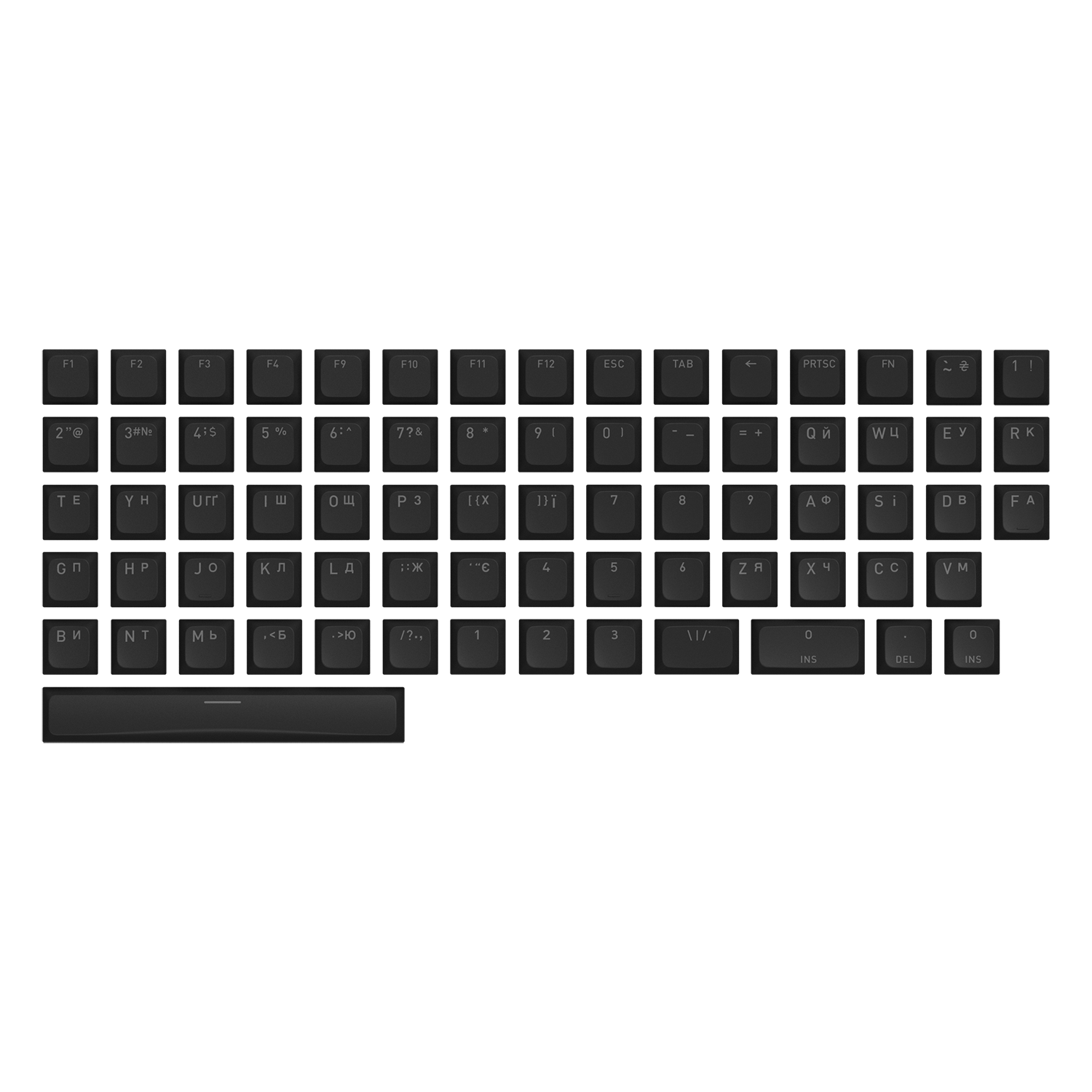 Комплект кейкапів профілю OMA для розкладок ANSI/ISO (частина А) Clicky Indigo image 1