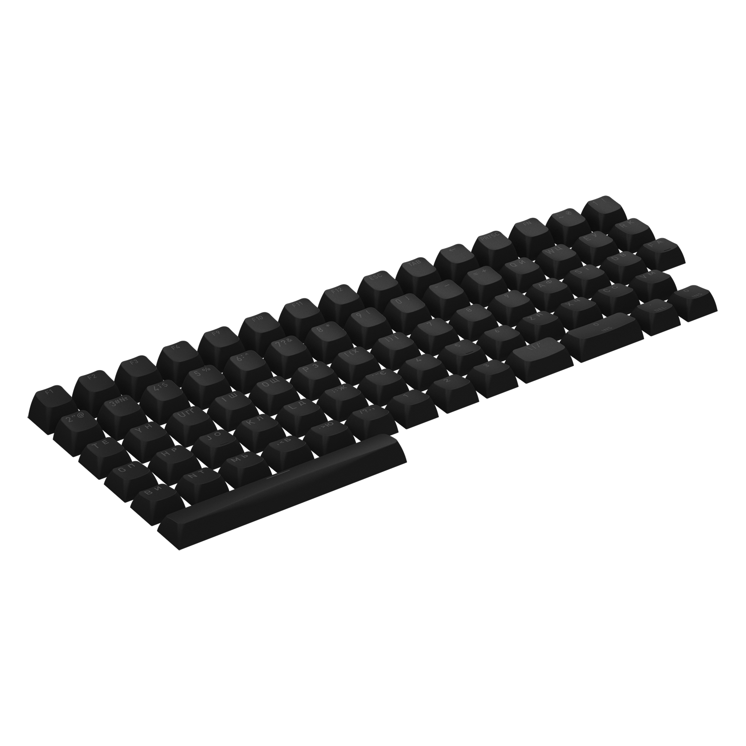 Комплект кейкапів профілю OMA для розкладок ANSI/ISO (частина А) Clicky Indigo image 2