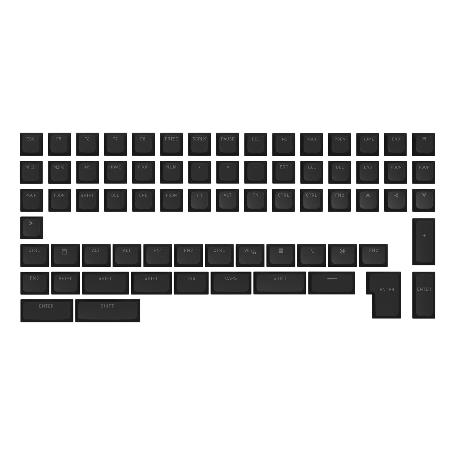 Комплект кейкапів профілю OMA для розкладок ANSI/ISO (частина Б) Clicky Indigo image 1