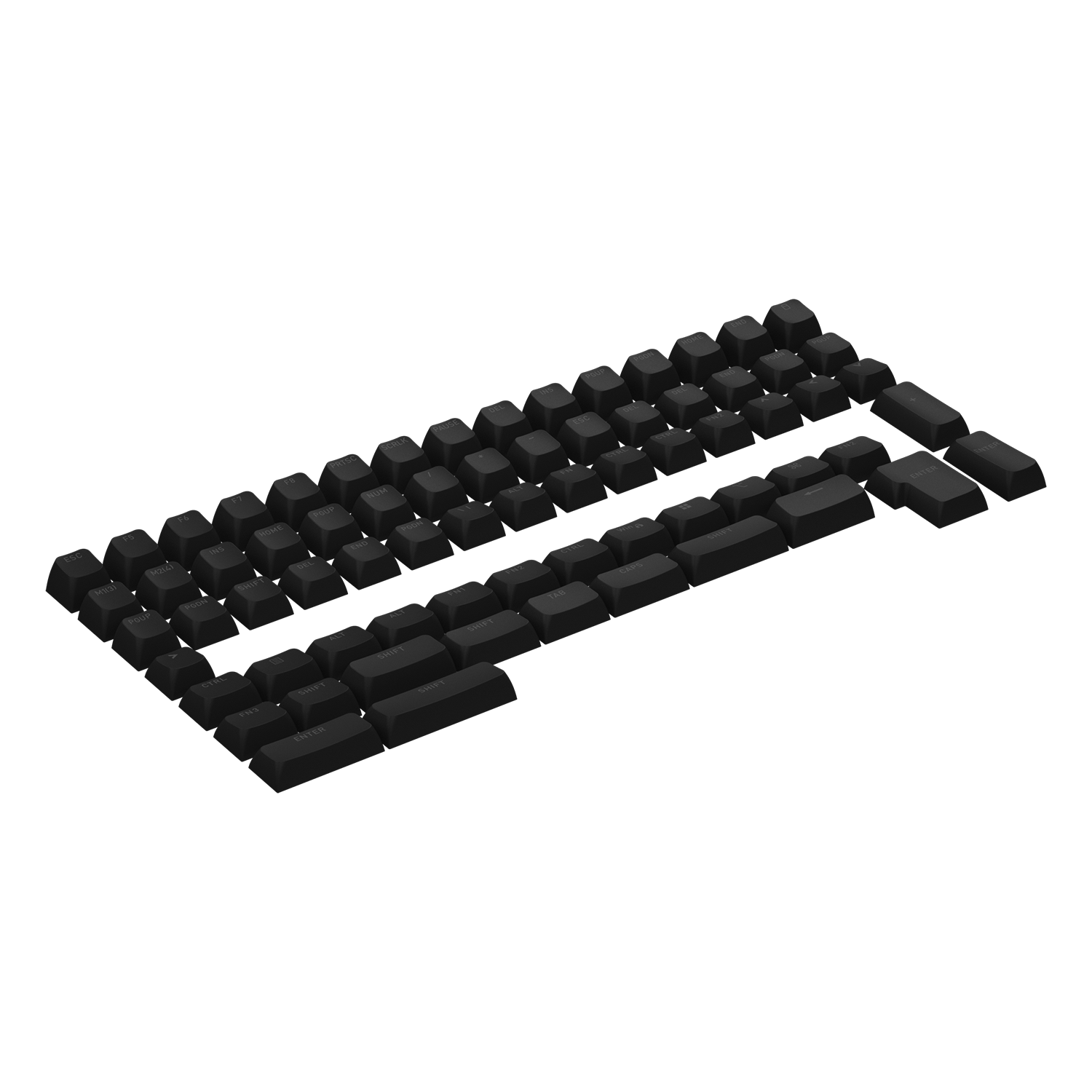 Комплект кейкапів профілю OMA для розкладок ANSI/ISO (частина Б) Clicky Indigo image 2