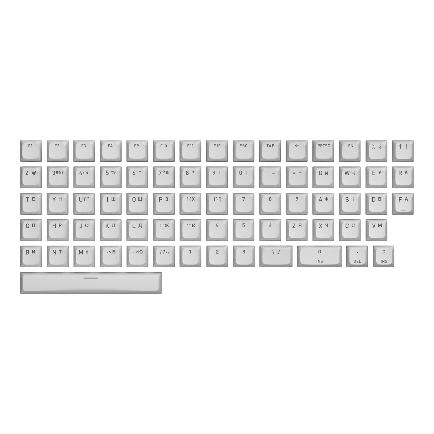 Комплект кейкапів профілю OMA для розкладок ANSI/ISO (частина А) Tactile Choco image 1