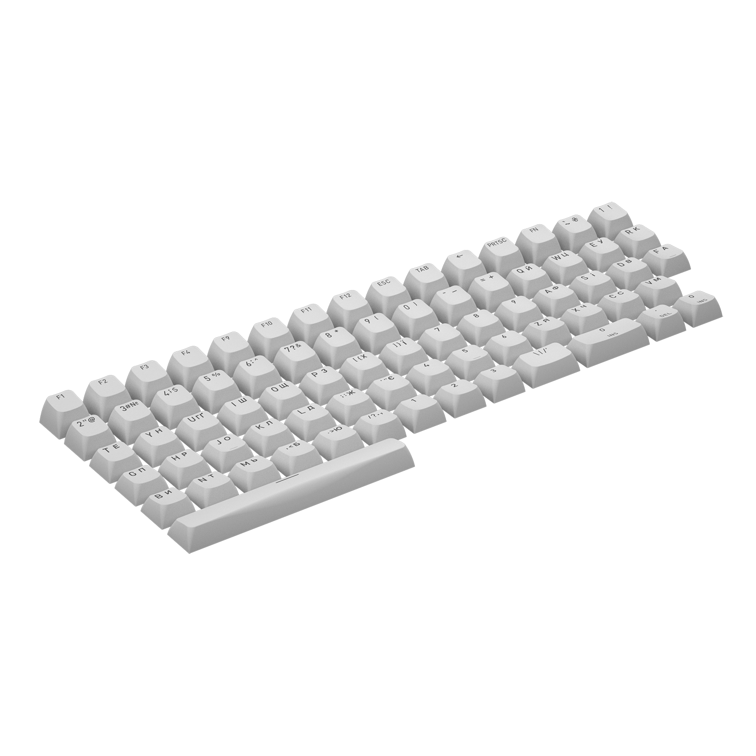 Комплект кейкапів профілю OMA для розкладок ANSI/ISO (частина А) Tactile Choco image 2