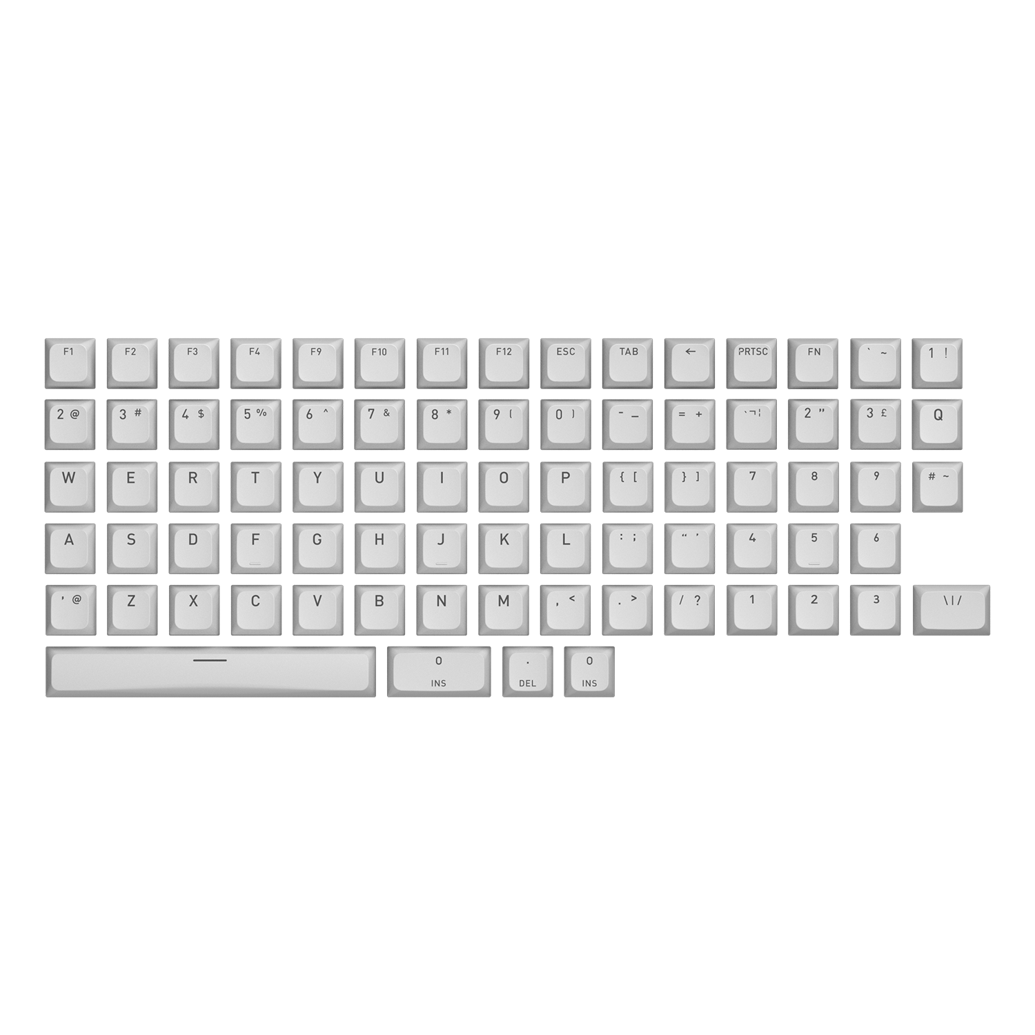 Комплект кейкапів профілю OMA для розкладок ANSI/ISO (частина А) Silent Milky Way image 1