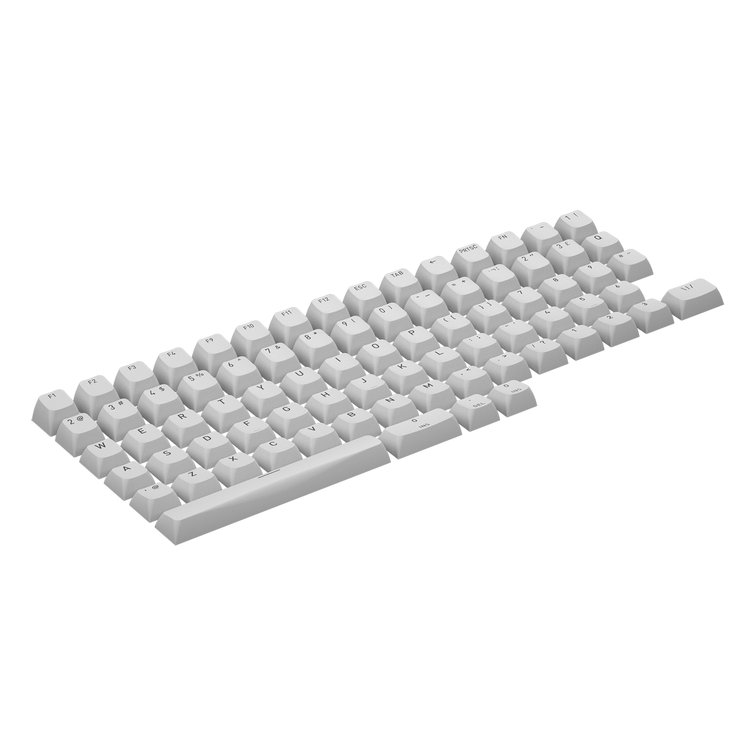 Комплект кейкапів профілю OMA для розкладок ANSI/ISO (частина А) Silent Milky Way image 2