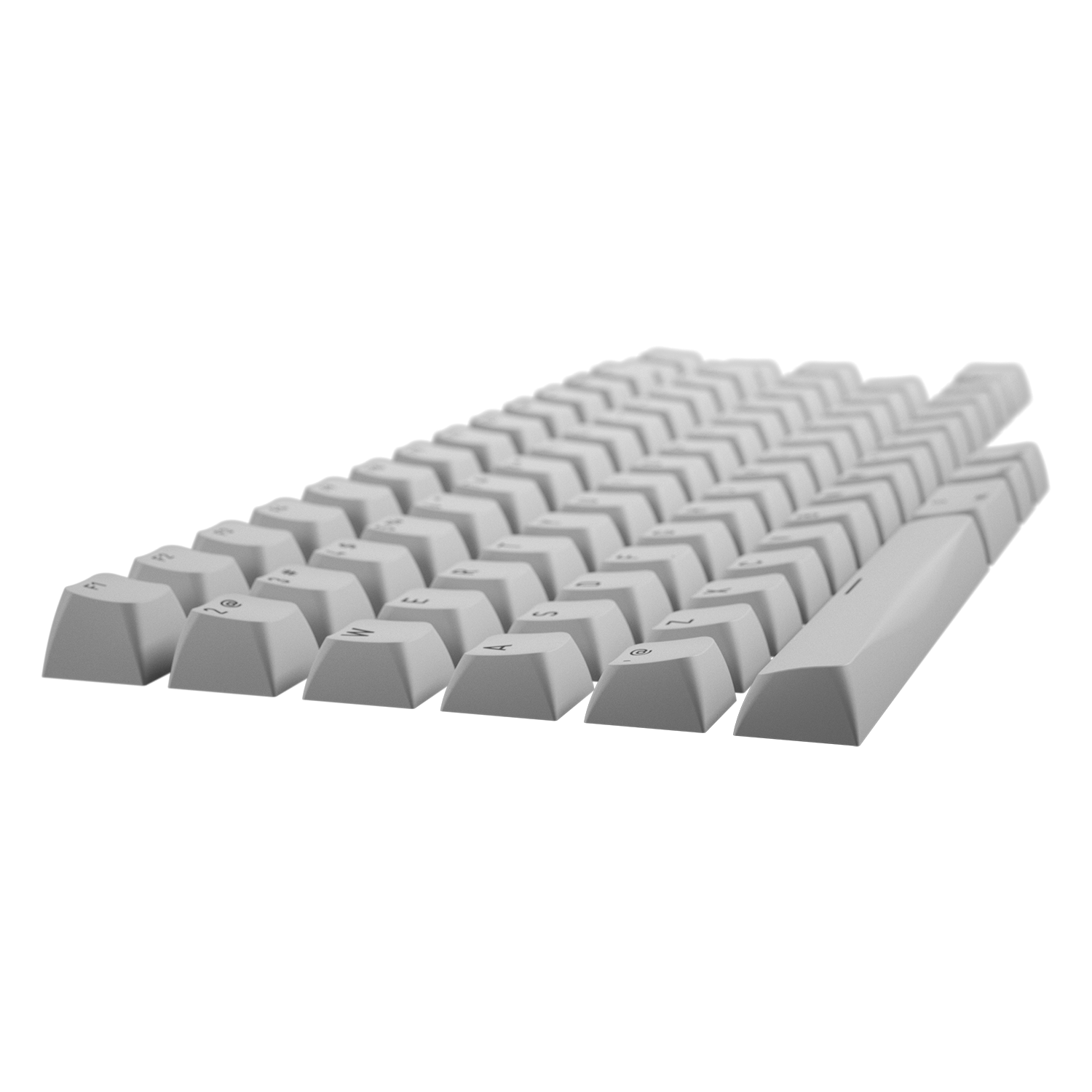 Комплект кейкапів профілю OMA для розкладок ANSI/ISO (частина А) Silent Milky Way image 2