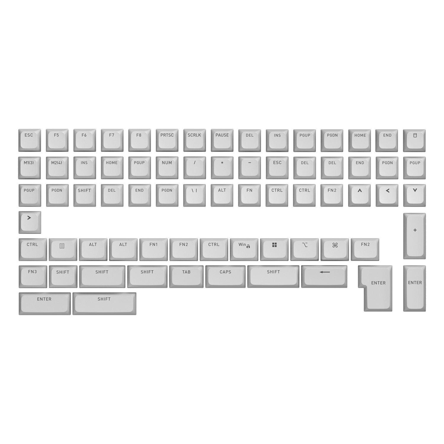 Комплект кейкапів профілю OMA для розкладок ANSI/ISO (частина Б) Linear Orange image 1