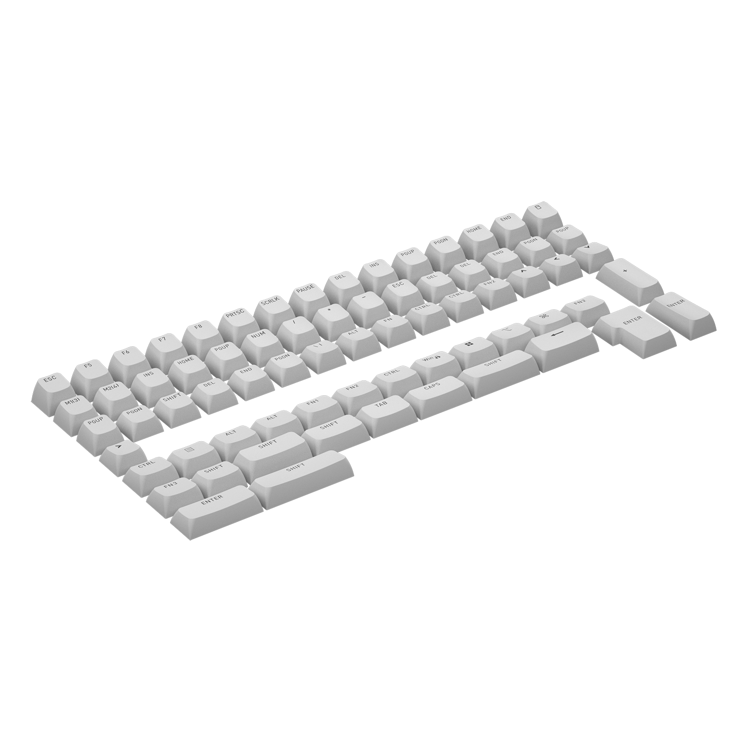 Комплект кейкапів профілю OMA для розкладок ANSI/ISO (частина Б) Linear Orange image 2