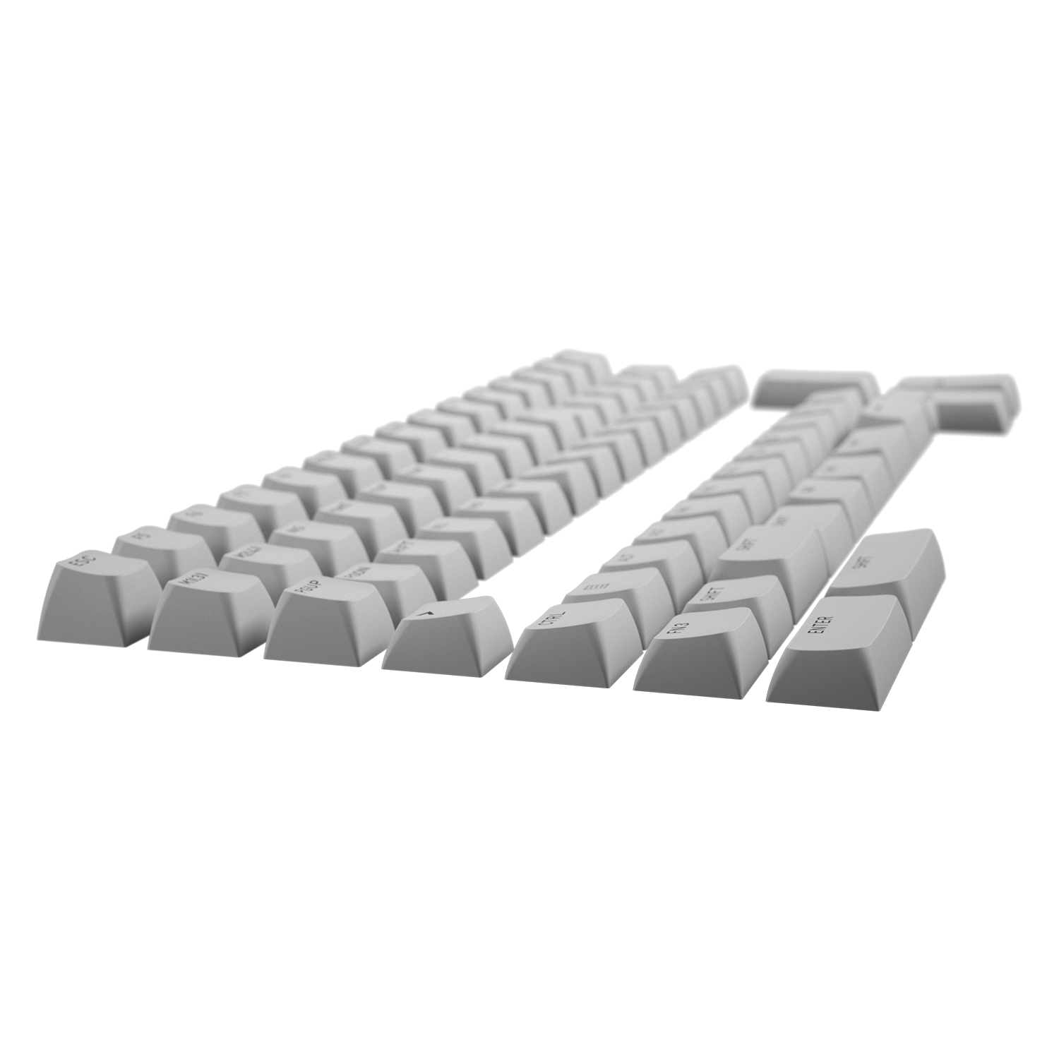 Комплект кейкапів профілю OMA для розкладок ANSI/ISO (частина Б) Linear Orange image 3