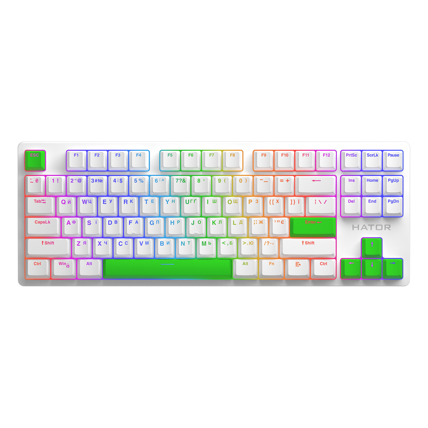 HATOR Set of PBT Keycaps Autograph Edition Lime Green bild 3