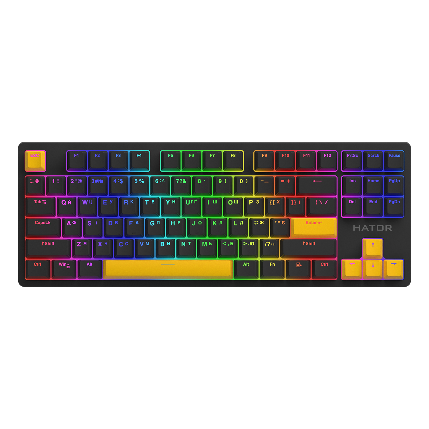 HATOR Set of PBT Keycaps Autograph Edition Sunny Yellow image 2