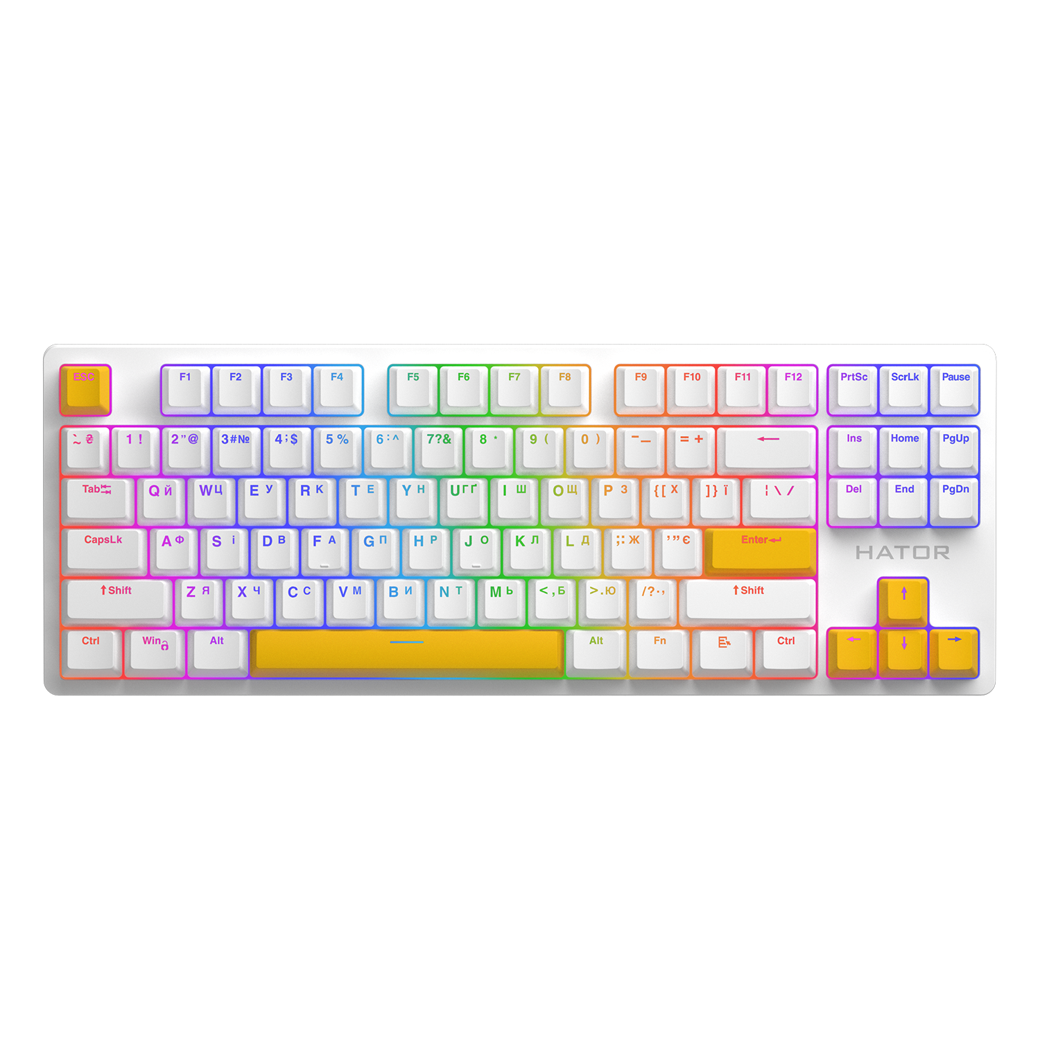 HATOR Set of PBT Keycaps Autograph Edition Sunny Yellow obraz 3