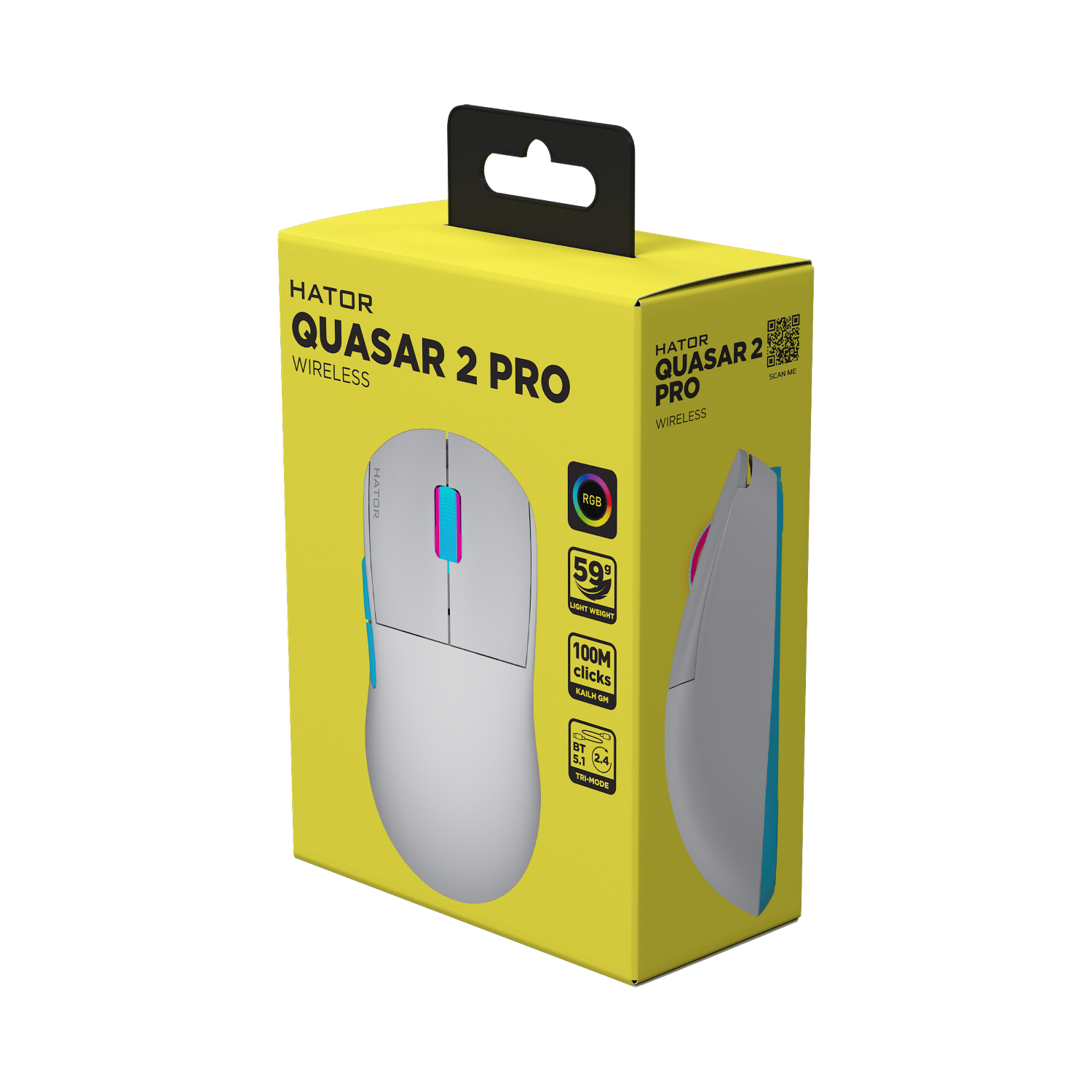 HATOR Quasar 2 Pro Wireless White/Cerulean obraz 5