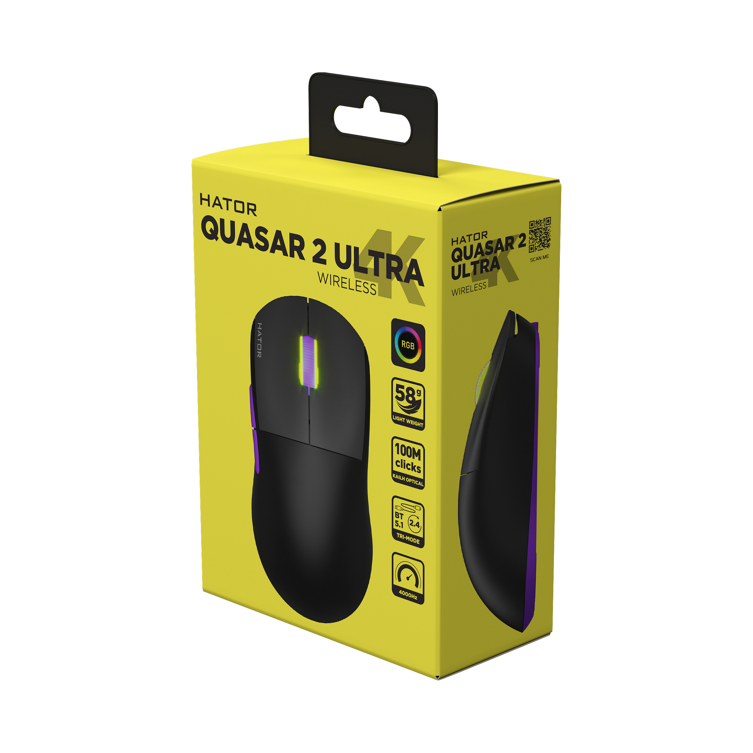 HATOR Quasar 2 Ultra 4K Wireless Black/Lilac obraz 5