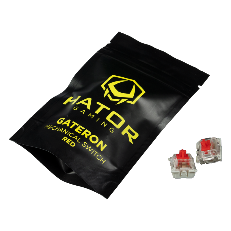 Hator Комплект перемикачів Mechanical Hotswap Gateron red